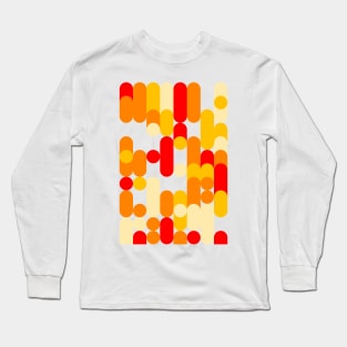 Colourful Geometric Animated Pattern Long Sleeve T-Shirt